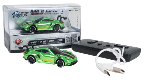 Auto R/C Do MINI Drift 1:64 SmokeRacer Zielony