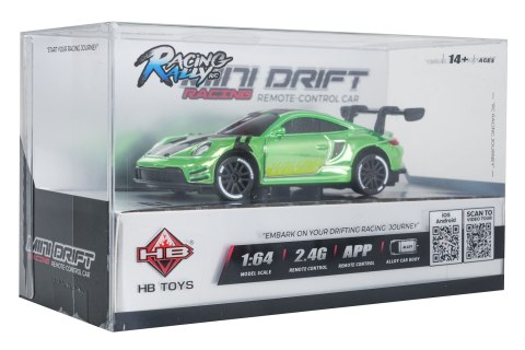 Auto R/C Do MINI Drift 1:64 SmokeRacer Zielony