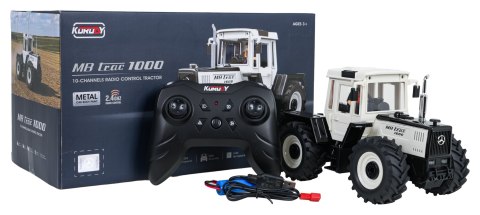 Traktor Biały 1:24 z Pilotem Mercedes Benz