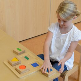 Sensoryczny Sorter Drewniany Kształty i Kolory Masterkidz