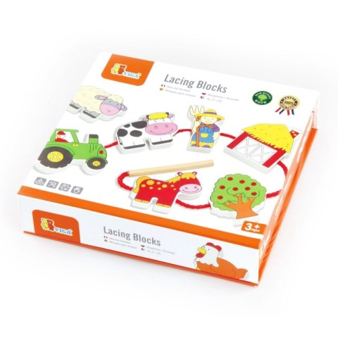 Viga Drewniana przeplatanka Klocki Farma