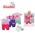 Simba Ubranko dla lalki New Born Baby różowe + pieluszka grzechotka Gratis