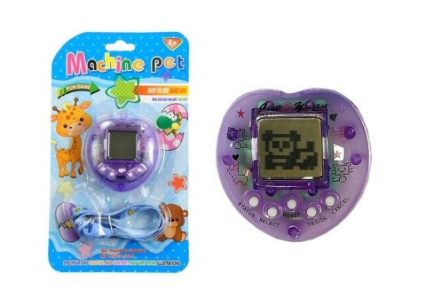 Gra Elektroniczna Tamagotchi Fioletowa z krótkim łańcuszkiem