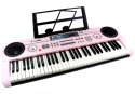 Keyboard Organy 328-06 Mikrofon Zasilacz Różowe