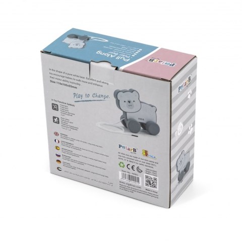 Viga Drewniany Miś Polarny do ciągnięcia - PolarB