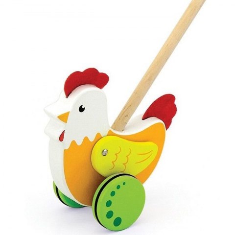 Viga Toys Drewniany Pchacz Edukacyjny Kurka