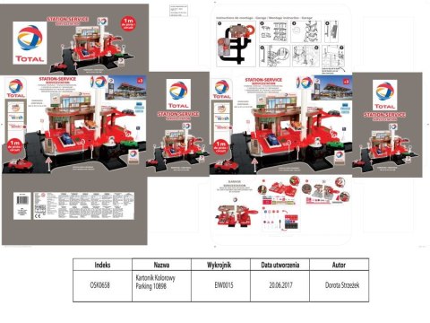 Wielopoziomowy parking, garaż MOCHTOYS stacja TOTAL 10898