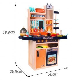 Ogromna multifunkcyjna kuchnia 65 el, znikopis, światło, dźwięk, woda,