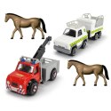 Mochtoys Parking Garaż 3 Poziomy Serwis + Strażak Sam zestaw dwóch metalowych pojazdów Dickie + 2 konie